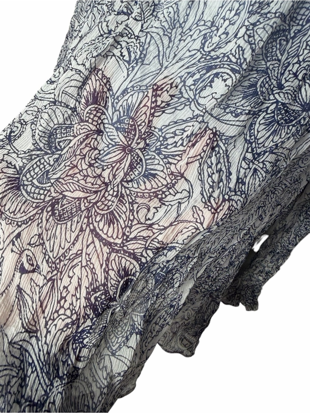 Boden Icons Wilsford Top Blouse 100% Silk Flowy Sheer Size Medium Floral Ruffle - Picture 3 of 11
